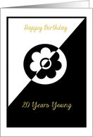20 yrs, Happy Birthday, Stylish Lady card