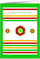Money Enclosed,A Gift For You, Mexican Celebration card
