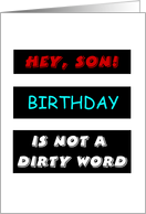 To Son, Happy Birthday Humor card