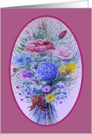 Floral Bouquet, Note Card, Blank card
