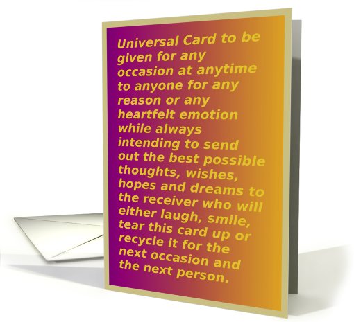Universal card (428666)