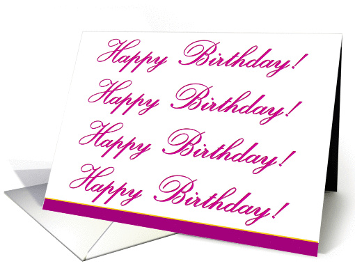 Happy Birthday for Quads! card (432652)