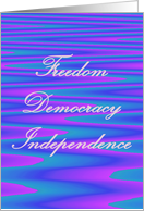 Happy July Fourth Greeting card
