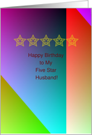 Five Star Husband Birthday card