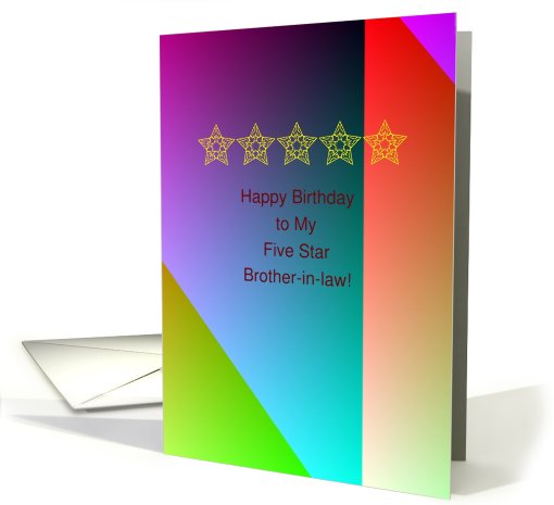 Five Star Brother-in-law Birthday card (454108)