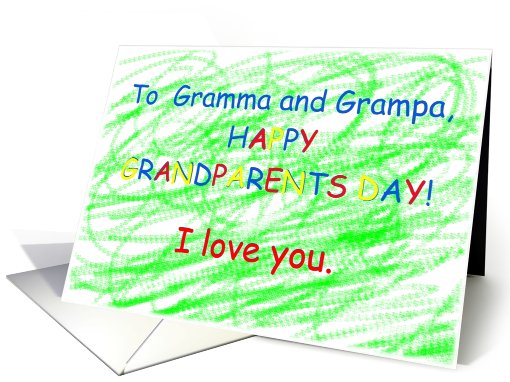 Grandparents Day-I Love You card (458018)