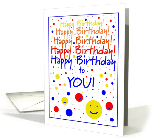 Single Happy Birthday to YOU! card (474384)