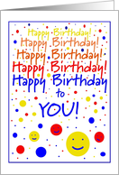 Single Happy Birthday to YOU! card