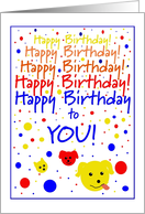 Dog, Woof Woof, Happy Birthday to YOU! card