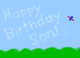 Happy Birthday! Son - Funny- Skywriter #19 Greeting Card