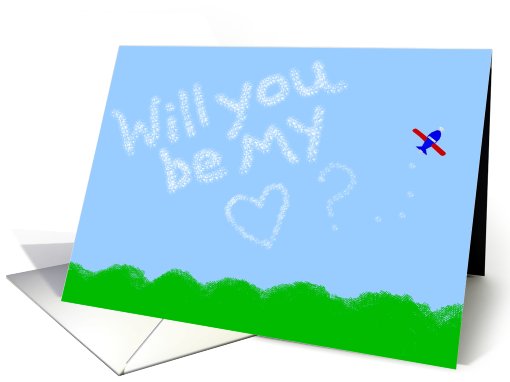Be My Heart?  Luv - Funny- Skywriter #19 card (490511)