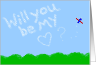 Be My Heart? Luv - Funny- Skywriter #19 card