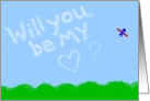 Be My Heart? Luv - Funny- Skywriter #19 card