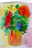 Happy Birthday, Lovely Lesbian Friend! card