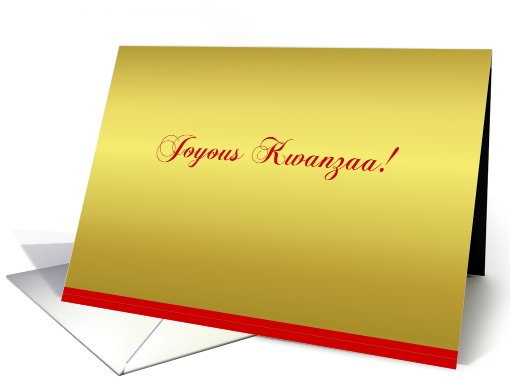 Joyous Kwanzaa!  blank inside card (510819)