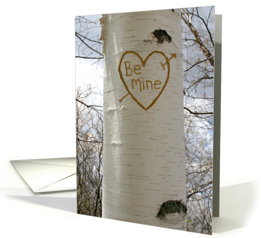 Romantic Love, Heart Birch Tree card (515084)