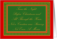 ’Twas the Night Before Christmas, Humor card