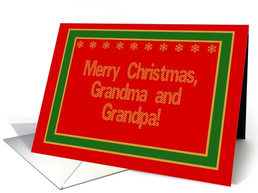 Grandma & Grandpa Merry Christmas! card (520591)