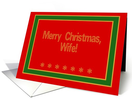 Wife, Merry Christmas! Romantic card (520605)