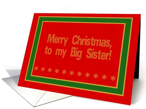 Big Siser, Merry Christmas! card (521006)
