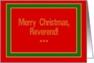 Reverend, Merry Christmas! card