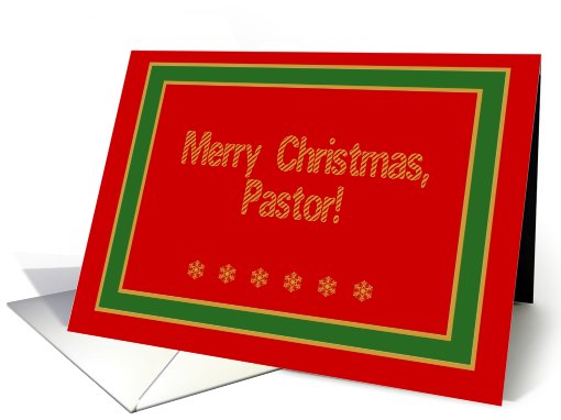 Pastor, Merry Christmas! card (521031)