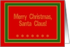 Santa Claus, Merry Christmas! card