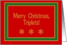 Triplets, Merry Christmas! card