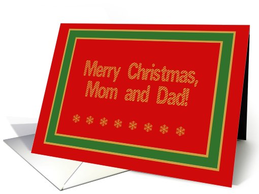 Mom & Dad, Merry Christmas! card (521051)