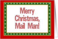 Mail Man Merry Christmas card