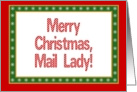 Mail Lady Merry Christmas card