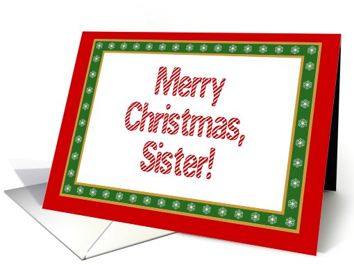 Sister, Merry Christmas-Happy New Year card (523429)