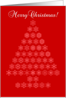 Snowflake Tree Merry Christmas! card