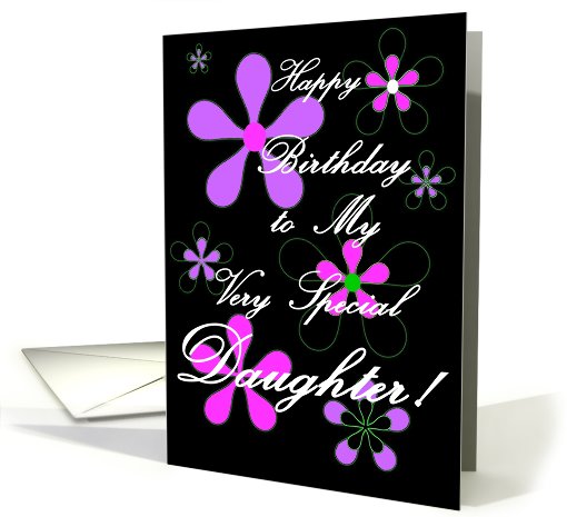 Daughter Happy Birthday w/ Flowers card (531586)