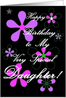 Daughter Happy Birthday w/ Flowers card