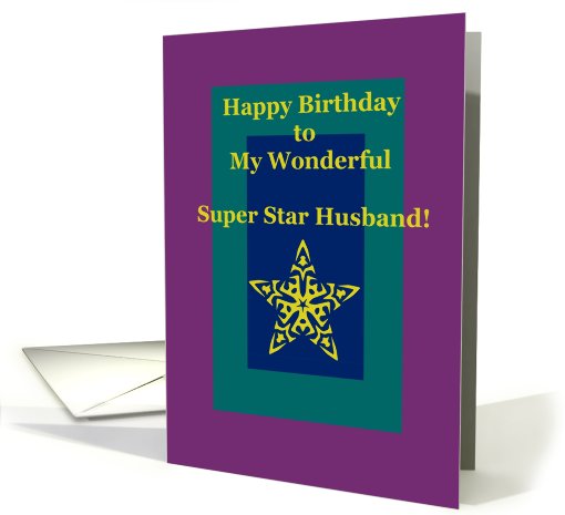 Super Star Husband, Happy Birthday card (546021)