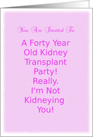 Kidney Transplant...