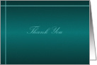 Elegant Thank You in Turquois card