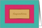Congratulations - Business Card