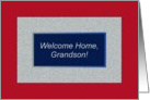 Grandson, Welcome Home! God Bless America card