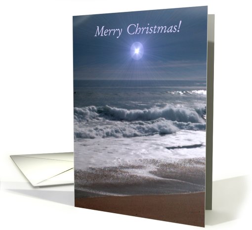 Merry Christmas Guiding Star Beach card (558192)