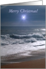Merry Christmas Guiding Star Beach card