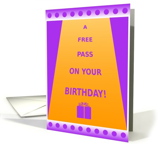 Free Birthday Pass-Fun card (558217)