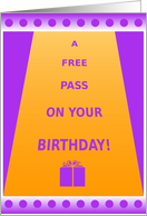 Free Birthday Pass-Fun card