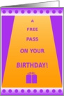 Free Birthday Pass-Fun card
