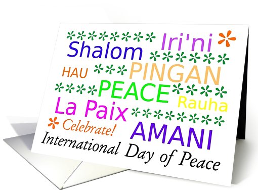 Peace, International Day of Peace card (563704)