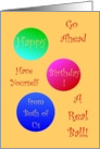 from Both of Us, Happy Birthday, Have A Ball! card