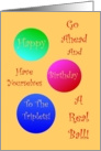 To Triplets, Happy Birthday, Have A Ball! card