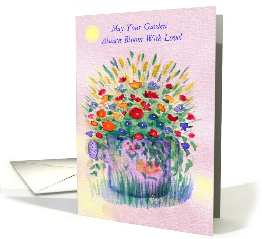 Friendship, Bloom with Love, Sprinkler Full of Flowers card (571985)