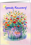 Friend, Speedy Recovery, Sprinkler Can of Flowers card